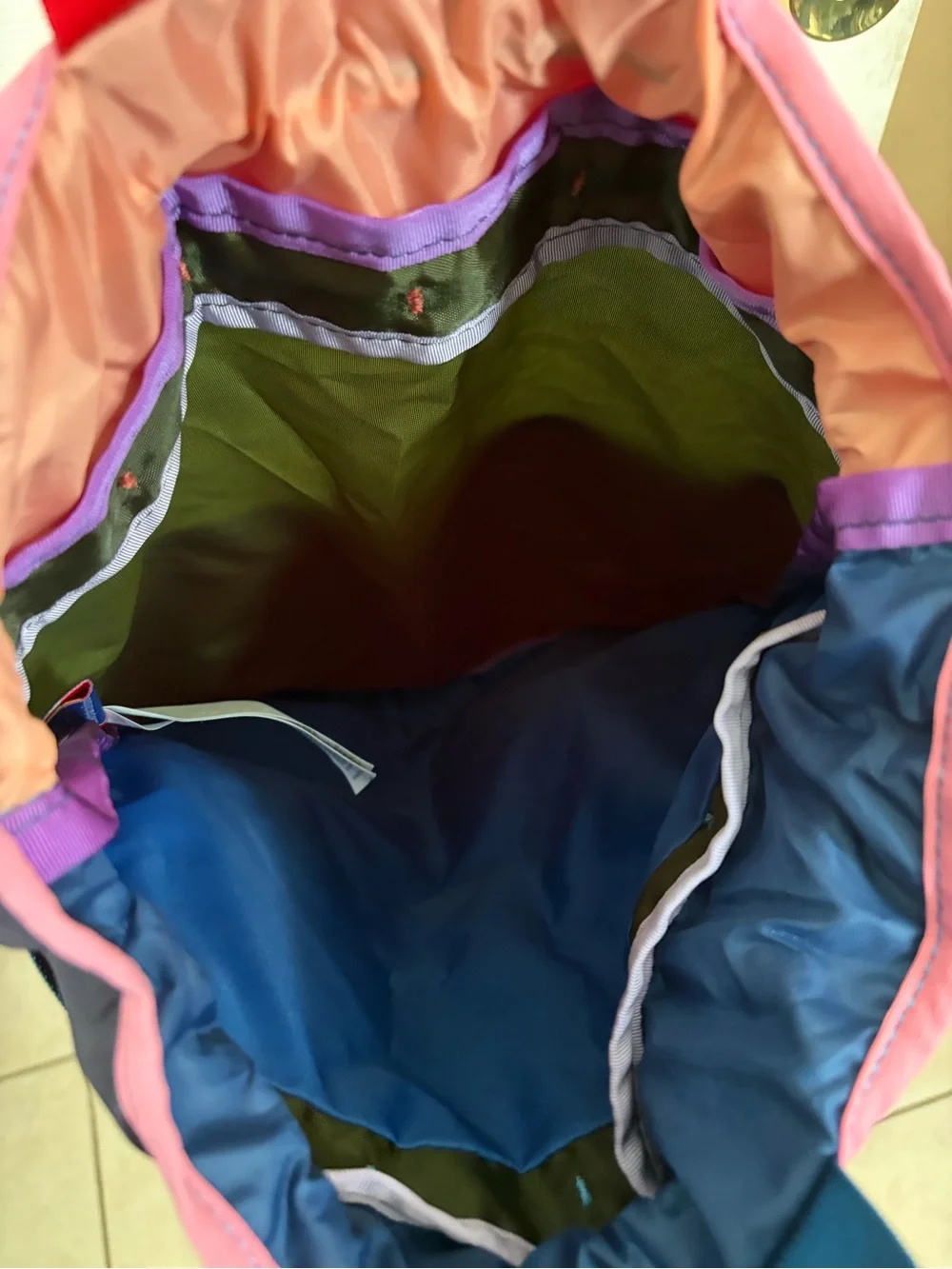 Cotopaxi Colorblock Drawstring Backpack in Teal & Navy NWT